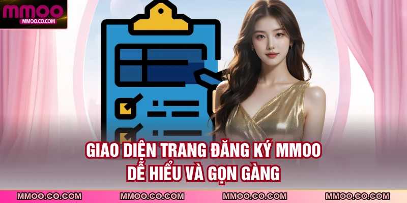 Giao diện trang đăng ký MMOO dễ hiểu và gọn gàng